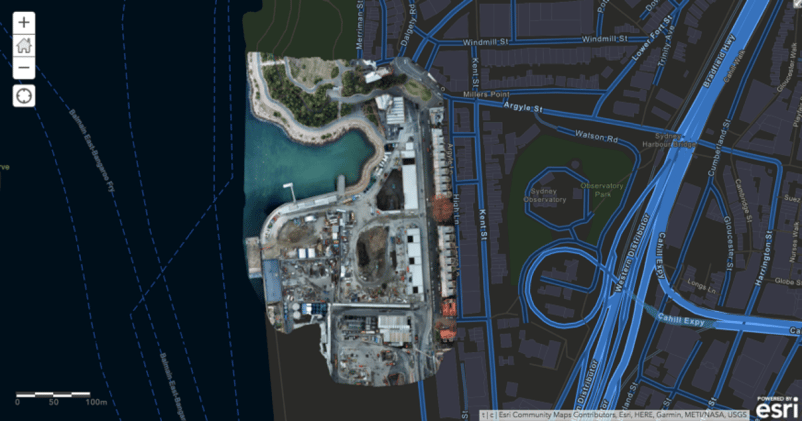 Blog - ESRI map integration with Unleash live - orthomosaic barangaroo