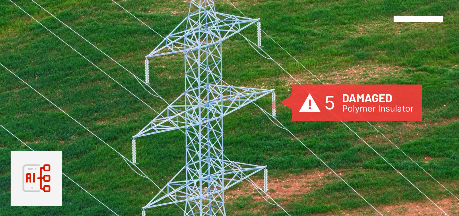 Featured image: High severity damage on a transmission tower detected by the computer vision system - Read full post: From Image Capture to Operational Control